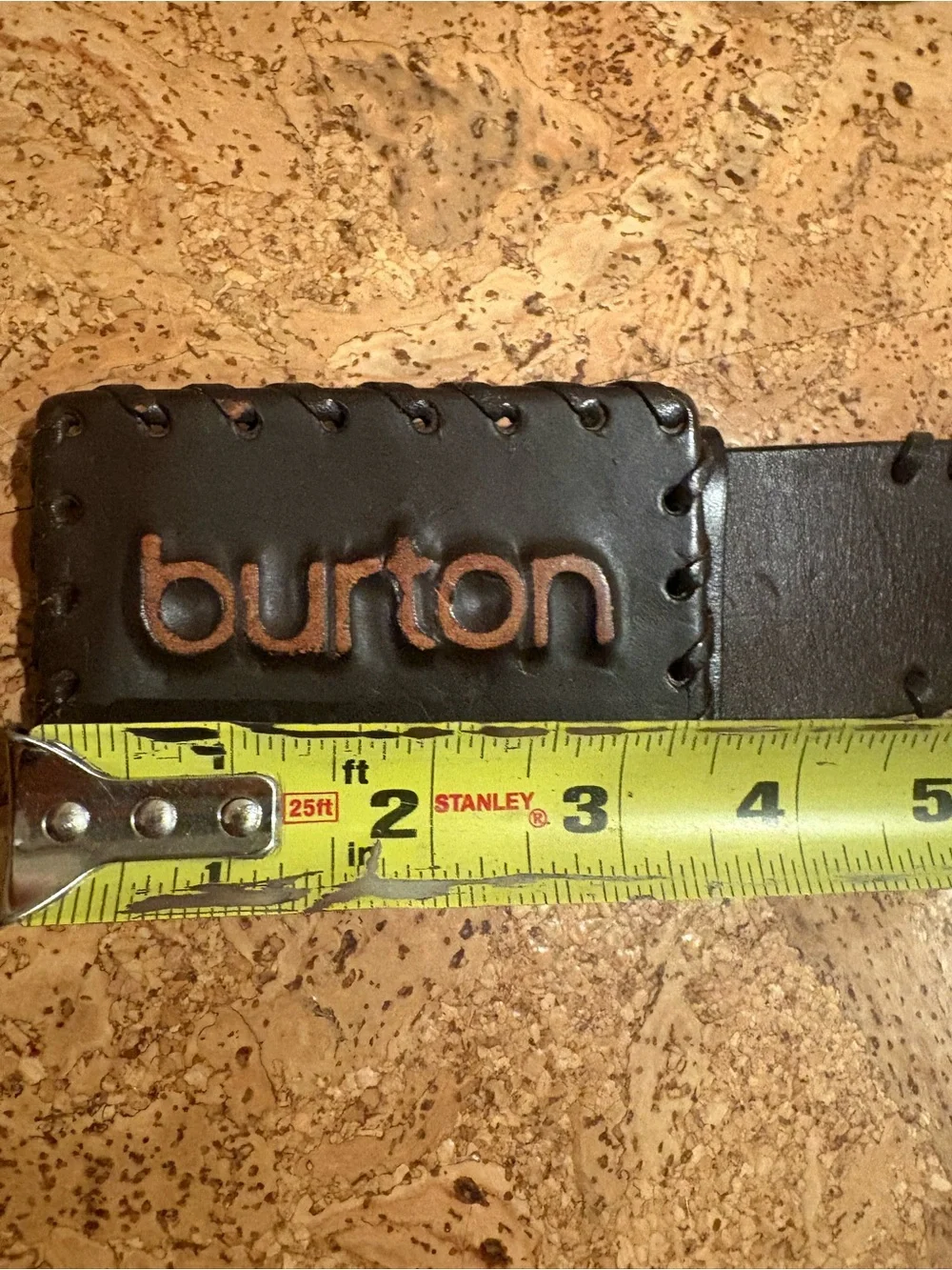 Vintage 90s leather Burton Men's Brown Leather Belt S